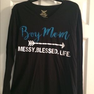 Boy Mom long sleeve tee